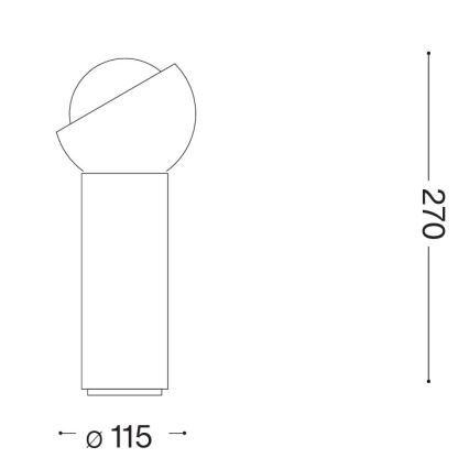 Ideal Lux - Lampă de masă LED BLOOM 1xG9/3W/230V auriu/bej fumuriu