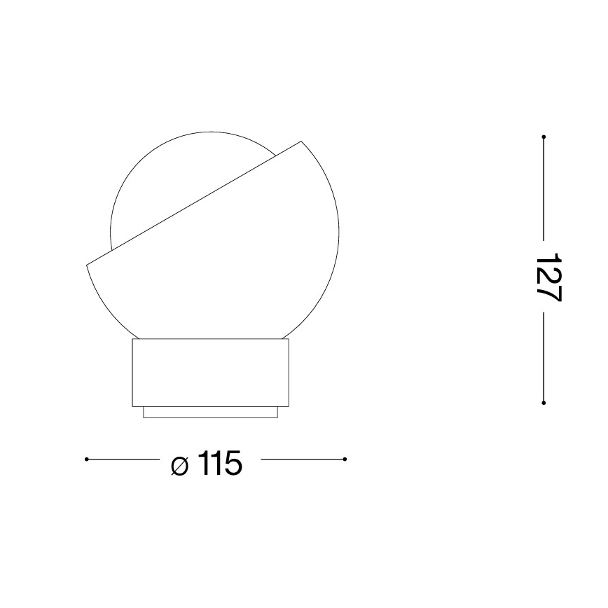 Ideal Lux - Lampă de masă LED BLOOM 1xG9/3W/230V, neagră