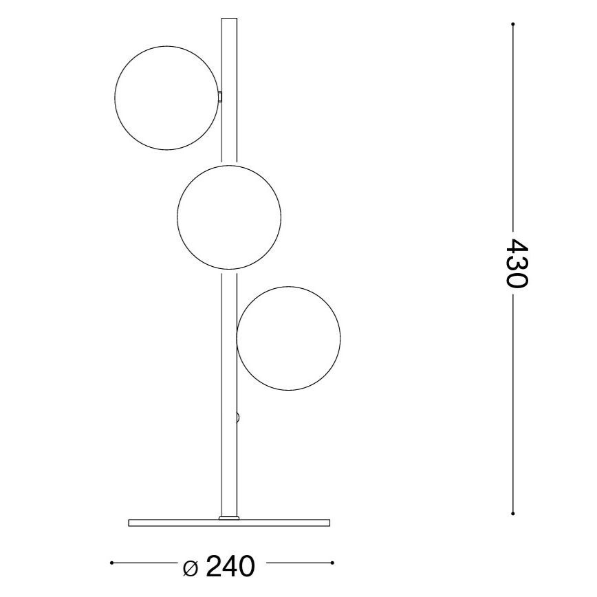 Ideal Lux - Lampă de masă LED PERLAGE 3xG9/3W/230V auriu/bej fumuriu