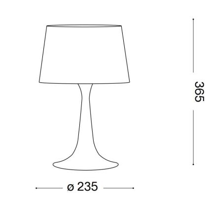 Ideal Lux - Lampă de masă LONDON 1xE27/60W/230V crom lucios