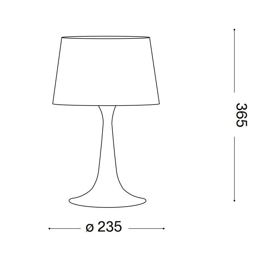 Ideal Lux - Lampă de masă LONDON 1xE27/60W/230V crom lucios