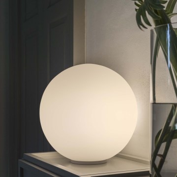 Ideal Lux - Lampă de masă MAPA 1xE27/42W/230V Ø 30 cm albă