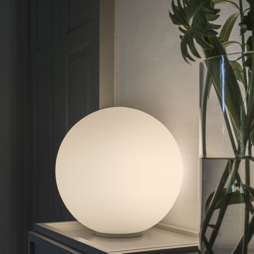Ideal Lux - Lampă de masă MAPA 1xE27/42W/230V Ø 30 cm albă