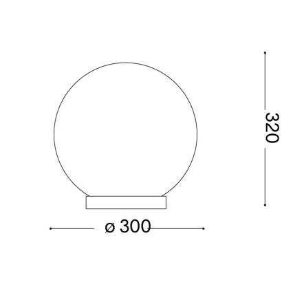 Ideal Lux - Lampă de masă MAPA 1xE27/42W/230V Ø 30 cm albă
