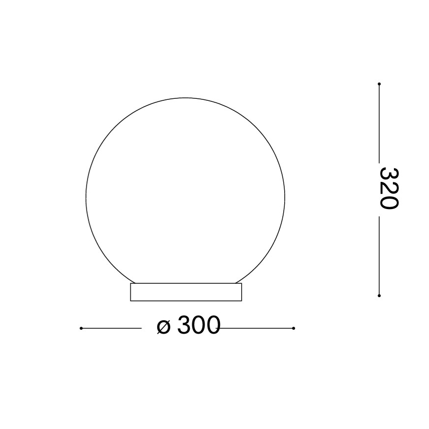 Ideal Lux - Lampă de masă MAPA 1xE27/42W/230V Ø 30 cm albă