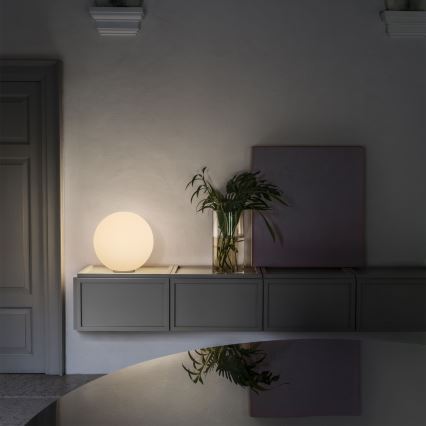 Ideal Lux - Lampă de masă MAPA 1xE27/42W/230V, Ø 40 cm, albă