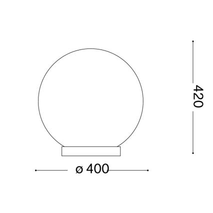 Ideal Lux - Lampă de masă MAPA 1xE27/42W/230V, Ø 40 cm, albă