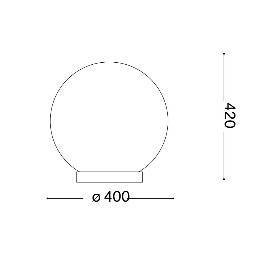 Ideal Lux - Lampă de masă MAPA 1xE27/42W/230V, Ø 40 cm, albă