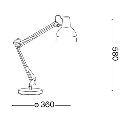 Ideal Lux - Lampă de masă WALLY, 1xE27/42W/230V, negru/cupru