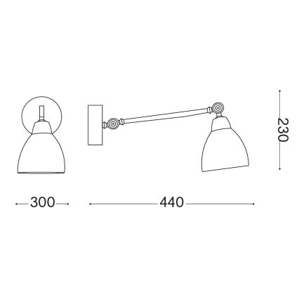 Ideal Lux - Lampă de perete 1xE27/42W/230V, bronz