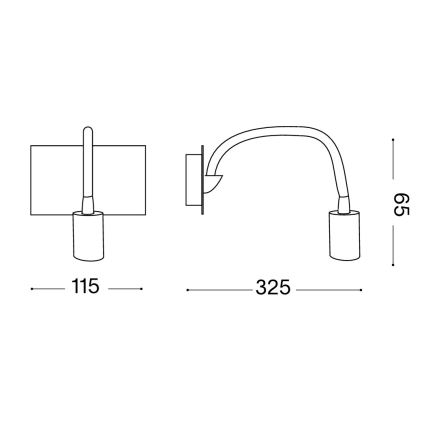 Ideal Lux - Lampă de perete flexibilă LED DYNAMO LED/3,5W/230V CRI 90 bronz