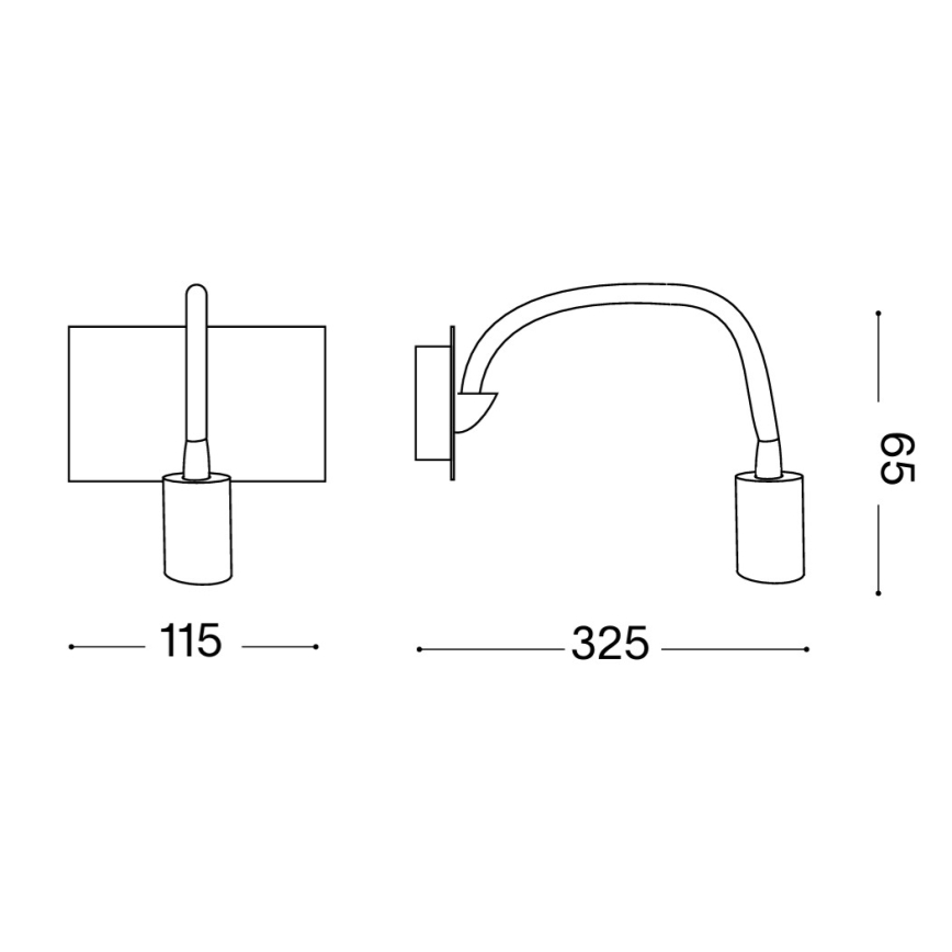 Ideal Lux - Lampă de perete flexibilă LED DYNAMO LED/3,5W/230V CRI 90 bronz