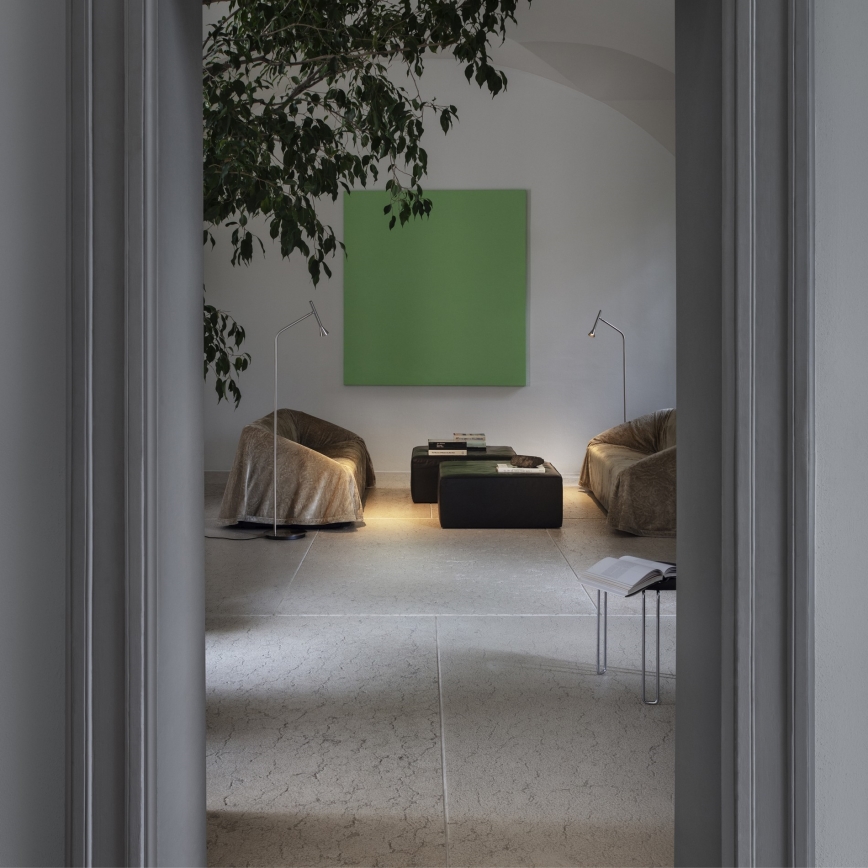 Ideal Lux - Lampă de podea LED DIESIS, 4,5 W, 230 V, CRI 95, crom mat