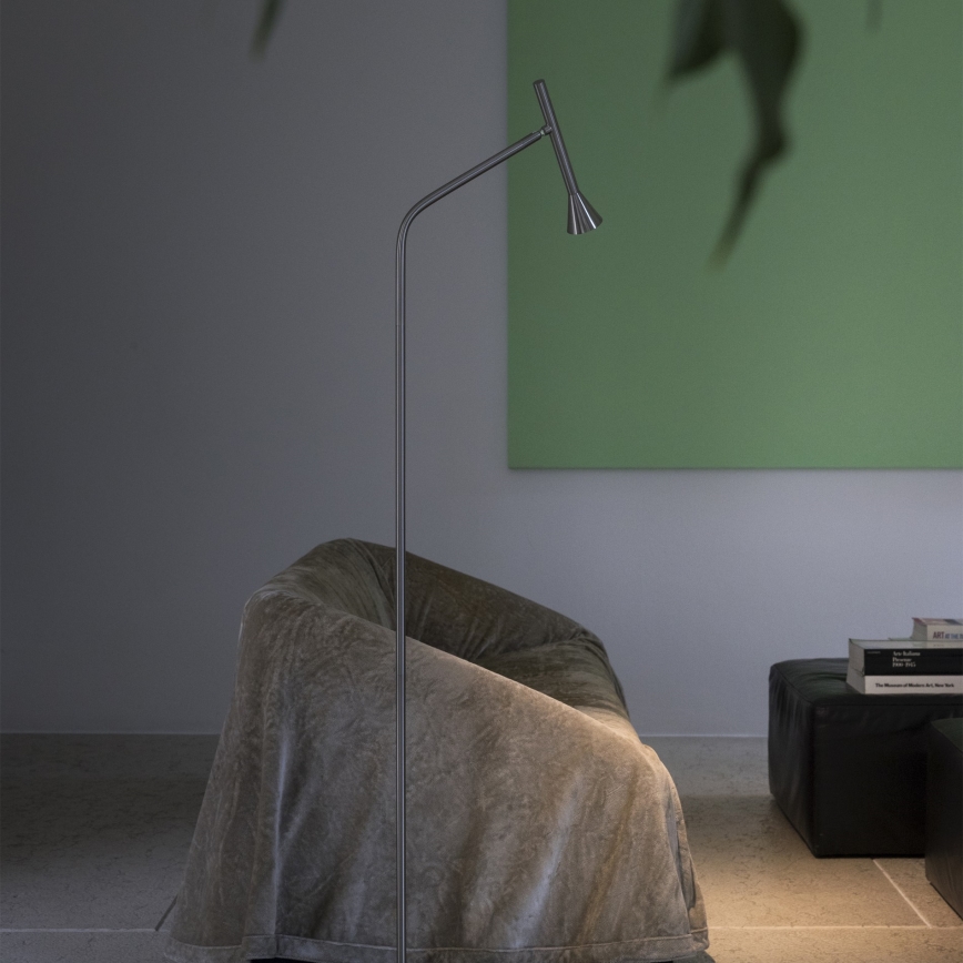 Ideal Lux - Lampă de podea LED DIESIS, 4,5 W, 230 V, CRI 95, crom mat