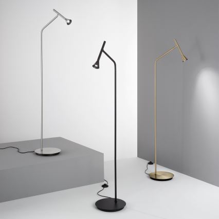 Ideal Lux - Lampă de podea LED DIESIS, 4,5 W, 230 V, CRI 95, crom mat