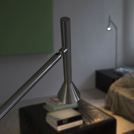 Ideal Lux - Lampă de podea LED DIESIS, 4,5 W, 230 V, CRI 95, crom mat