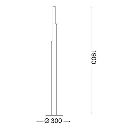 Ideal Lux - Lampă de podea LED dimabilă DORICA 3xLED/33W/230V CRI 90 albă