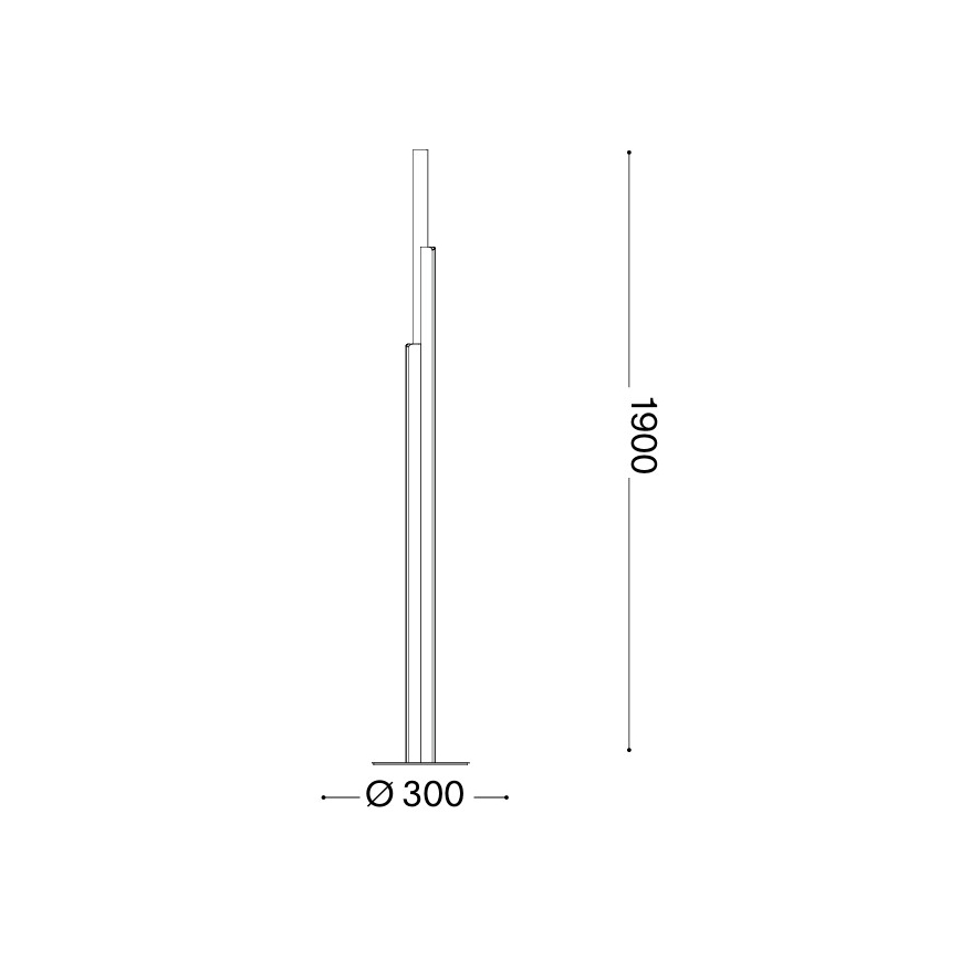 Ideal Lux - Lampă de podea LED dimabilă DORICA 3xLED/33W/230V CRI 90 albă