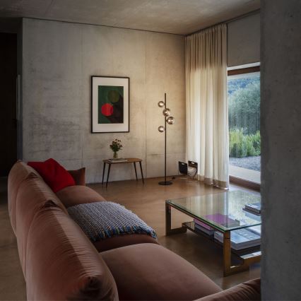 Ideal Lux - Lampă LED de podea PERLAGE 4xG9/3W/230V negru/negru fumuriu