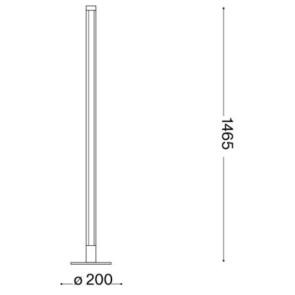 Ideal Lux - Lampă de podea LED YOKO, reglabilă, 16W/230V, CRI 90, alb