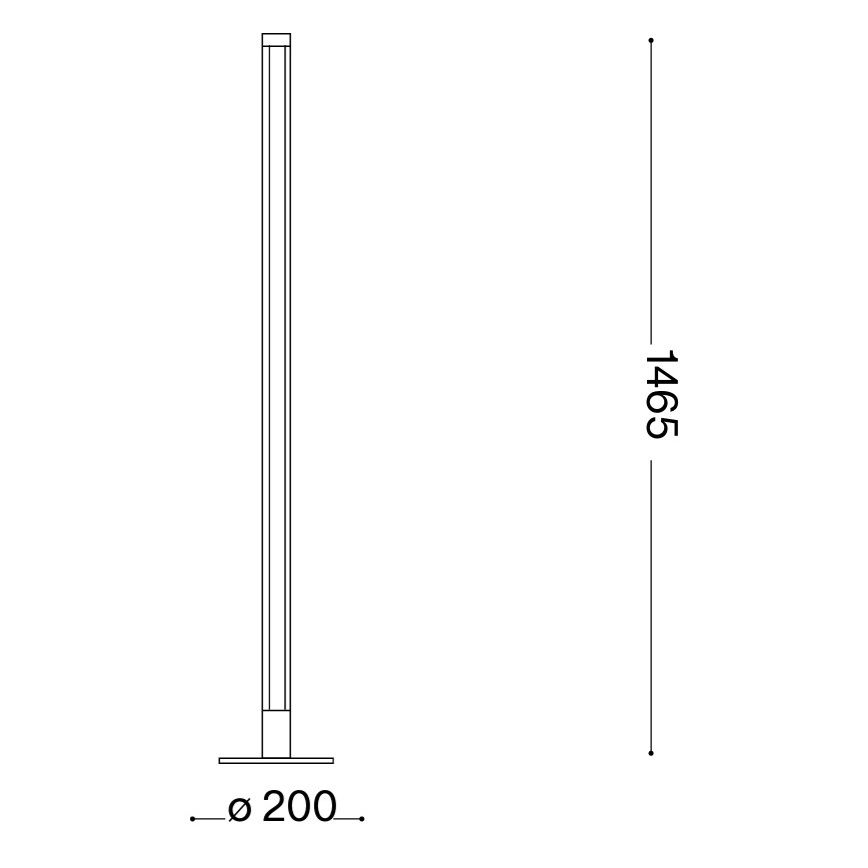 Ideal Lux - Lampă de podea LED YOKO, reglabilă, 16W/230V, CRI 90, alb