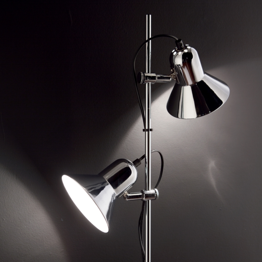 Ideal Lux - Lampă de podea POLLY, 2x E27, 60W, 230V, crom lucios