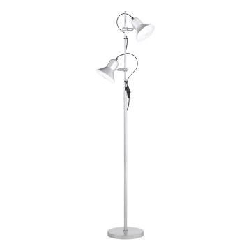 Ideal Lux - Lampă de podea POLLY 2xE27/60W/230V argintie