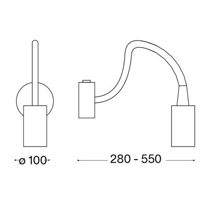 Ideal Lux - Lampă flexibilă LED FOCUS, 4W, 230V, CRI 90, crom lucios