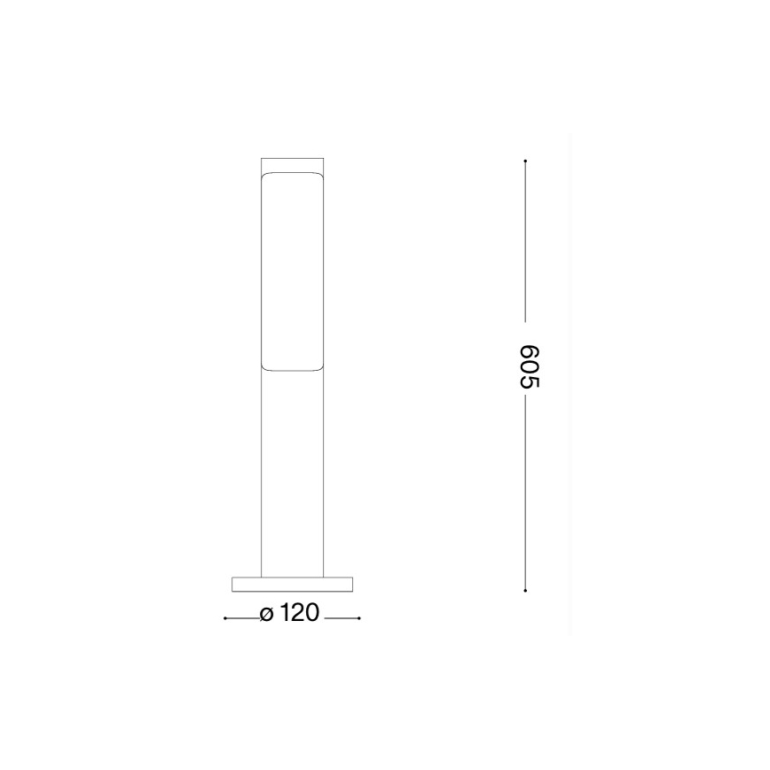 Ideal Lux - Lampă de exterior LED ETERE LED/9,5W/230V 3000K 60 cm CRI 90 IP44 antracit