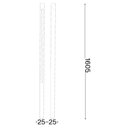 Ideal Lux - Lampă LED de exterior JEDI LED/25W/230V 160 cm CRI 90 IP65 maro