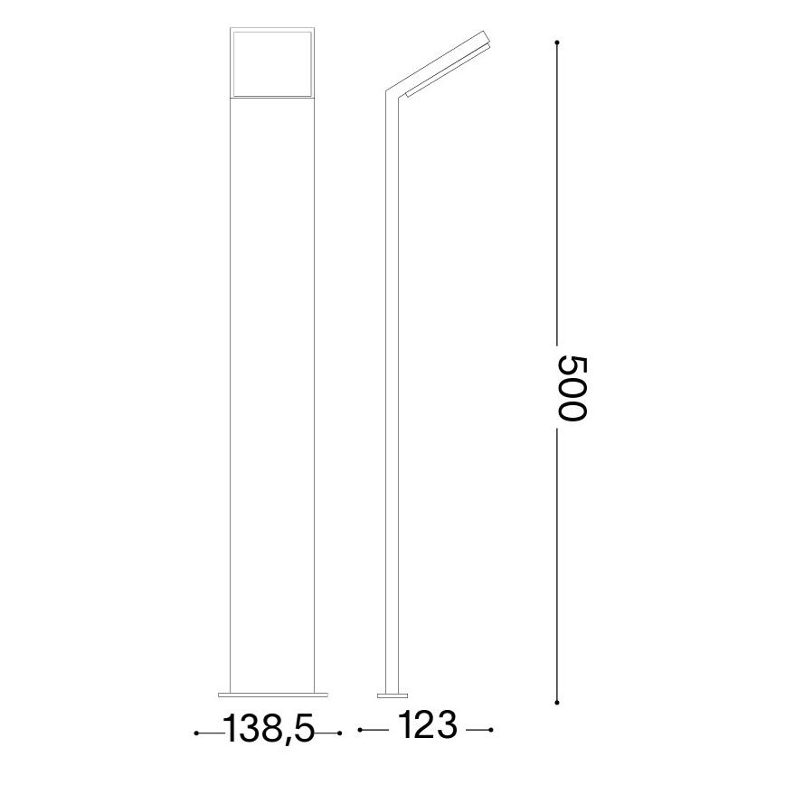 Ideal Lux - Lampă LED de exterior STYLE LED/8,5W/230V 3000K 50 cm CRI 90 IP54 maro