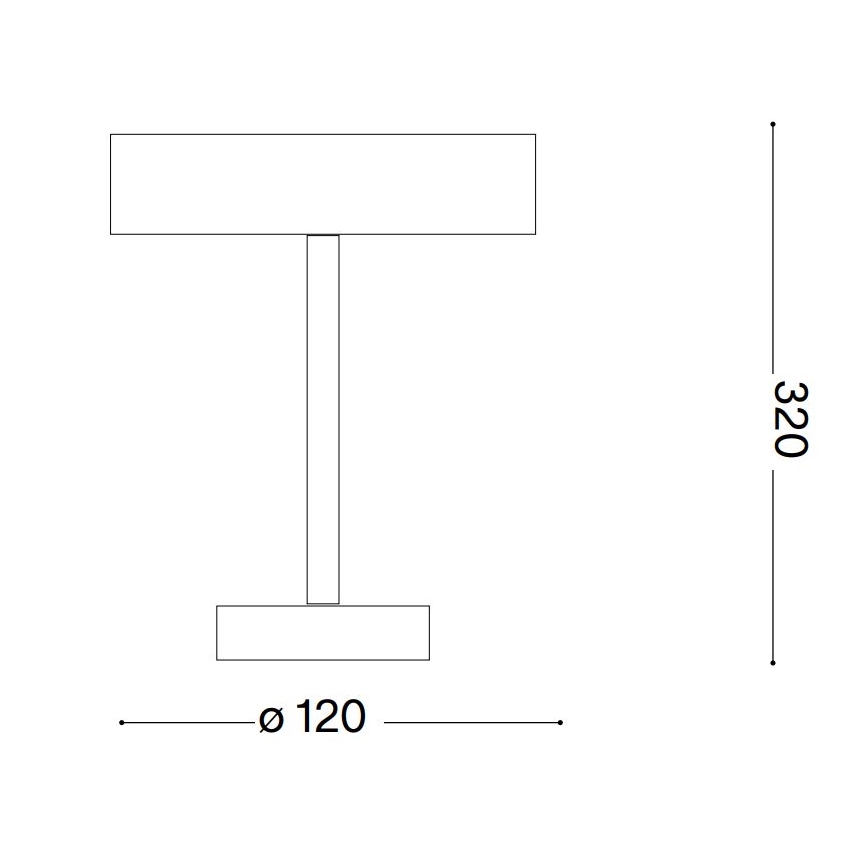 Ideal Lux - Lampă LED de exterior cu senzor tactil TOFFEE LED/2W/230V 2200 mAh CRI 90 IP54 negru