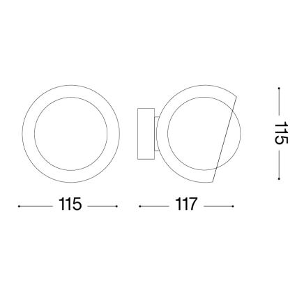 Ideal Lux - Lampă LED de perete BLOOM 1xG9/3W/230V auriu/bej fumuriu