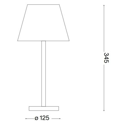 Ideal Lux - Lampă LED tactilă reglabilă LOLITA LED/2,8W/5V 2200 mAh IP54 maro