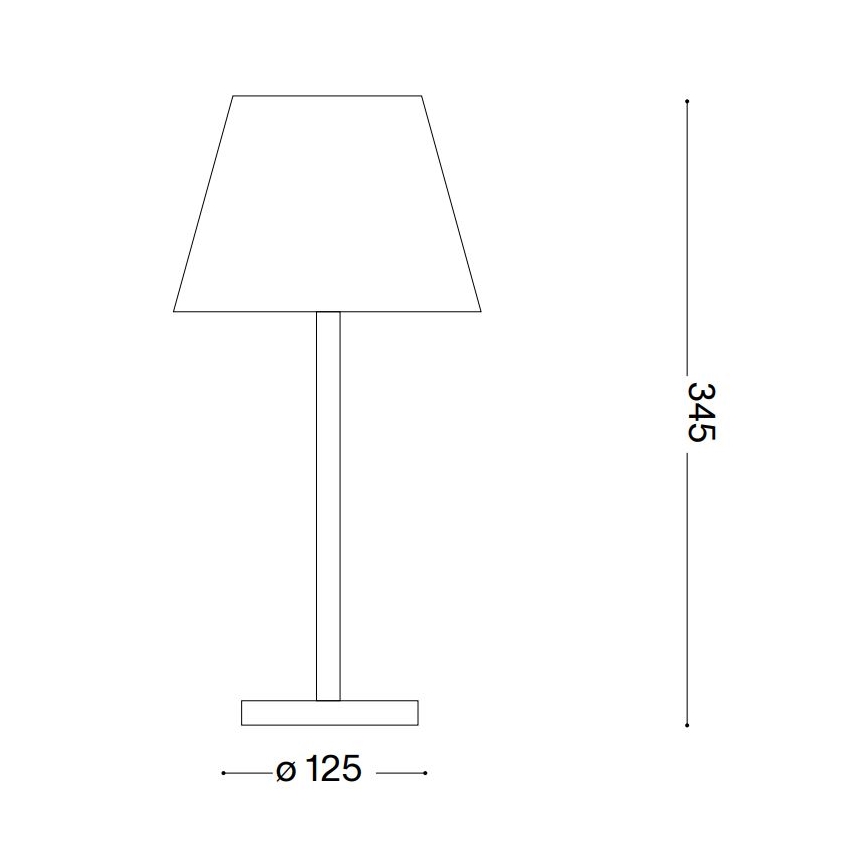 Ideal Lux - Lampă LED tactilă reglabilă LOLITA LED/2,8W/5V 2200 mAh IP54 neagră