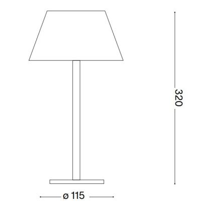 Ideal Lux - Lampă LED exterioară tactilă reglabilă PURE LED/1,5W/3,7V 2200 mAh CRI 90 IP54 negru