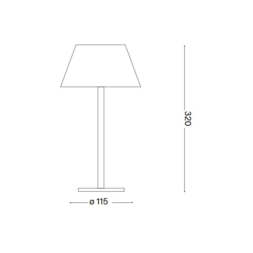 Ideal Lux - Lampă LED exterioară tactilă reglabilă PURE LED/1,5W/3,7V 2200 mAh CRI 90 IP54 negru
