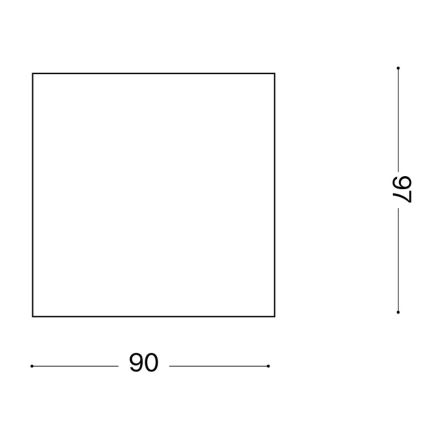 Ideal Lux - Lampă spot de exterior TECHO 1xGU10/20W/230V 9x9 cm IP54 antracit