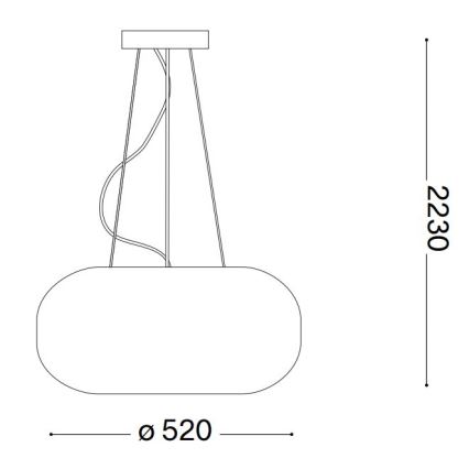 Ideal lux - Lampa suspendata 3xE27/60W/230V