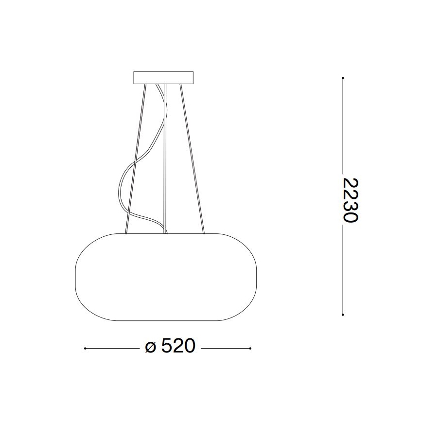 Ideal lux - Lampa suspendata 3xE27/60W/230V