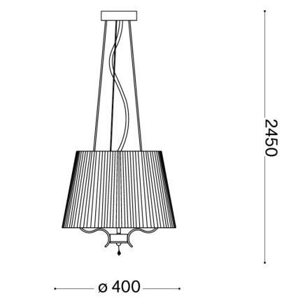 Ideal lux - Lampa suspendata de cristal 3xE14/40W/230V