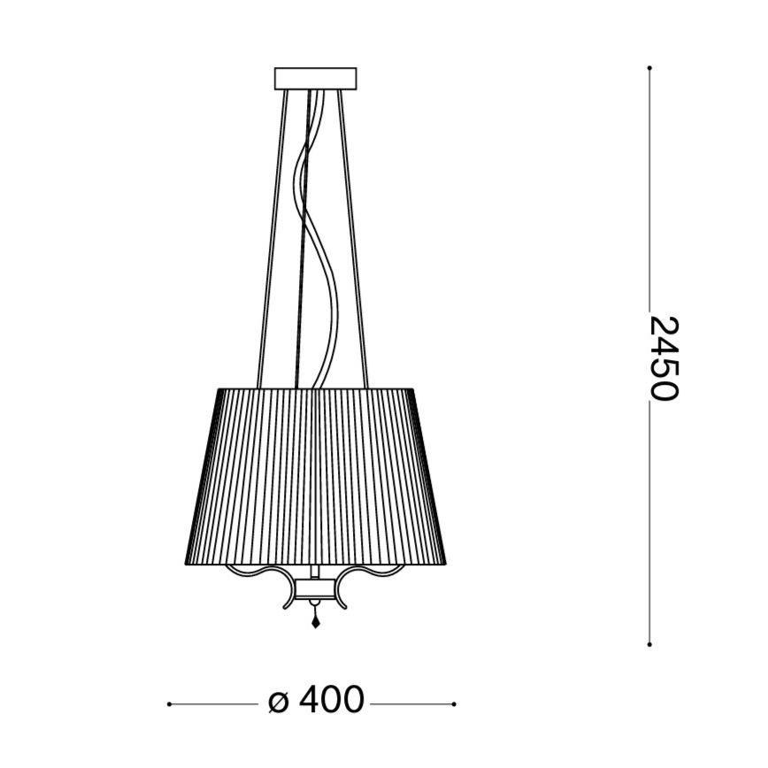 Ideal lux - Lampa suspendata de cristal 3xE14/40W/230V