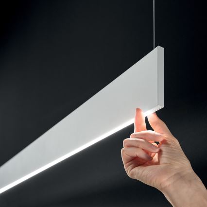 Ideal Lux - Lampă suspendată LED pe cablu STEEL LED/24W/230V 3000K CRI 90 120 cm albă