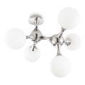 Ideal Lux - Lustră aplicată NODI 5xE14/28W/230V 50x55 cm crom lucios/alb