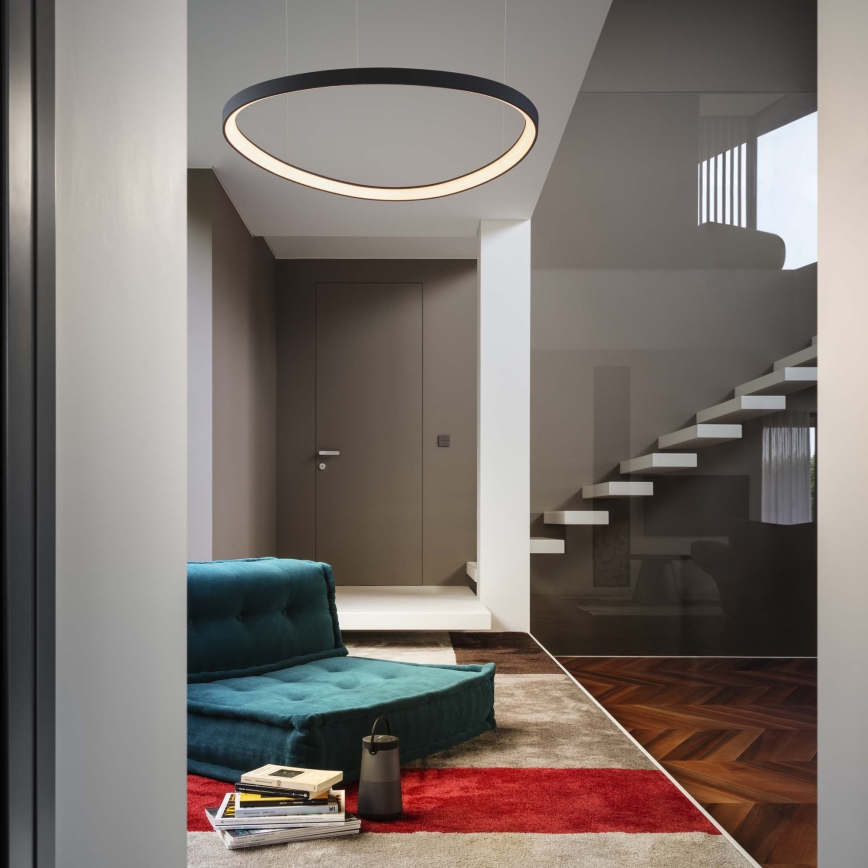 Ideal Lux - Lustră GEMINI LED suspendată pe cablu, 78W/230V, 2700K, Ø 105 cm, CRI 90, negru