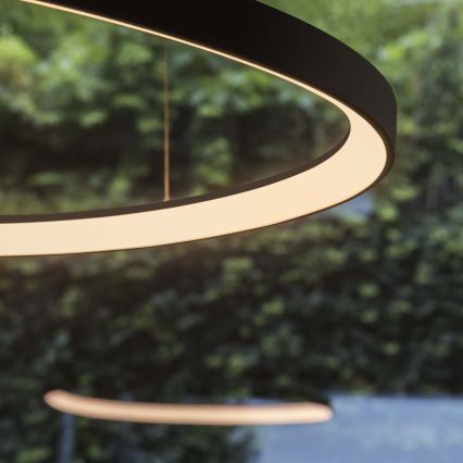 Ideal Lux - Lustră GEMINI LED suspendată pe cablu, 78W/230V, 2700K, Ø 105 cm, CRI 90, negru