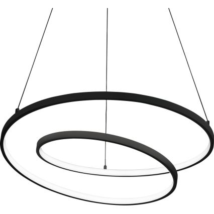 Ideal Lux - Lustra LED dimabilă suspendată pe cablu OZ LED/48W/230V Ø 60 cm CRI 90 negru