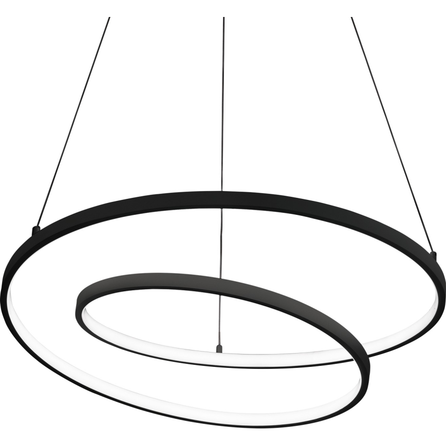 Ideal Lux - Lustra LED dimabilă suspendată pe cablu OZ LED/48W/230V Ø 60 cm CRI 90 negru