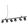 Ideal Lux - Lustră LED DYNAMITE suspendată pe cablu 6xGU10/7W/230V CRI 90, neagră
