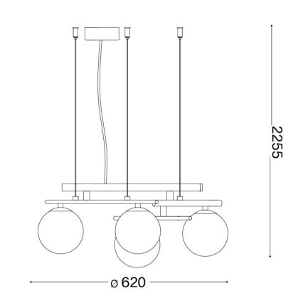 Ideal Lux - Lustră LED pe cablu ATLAS 4xG9/3W/230V neagră